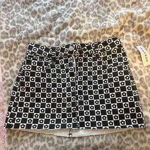 Women’s PacSun Checkered Black and White Mini Skirt